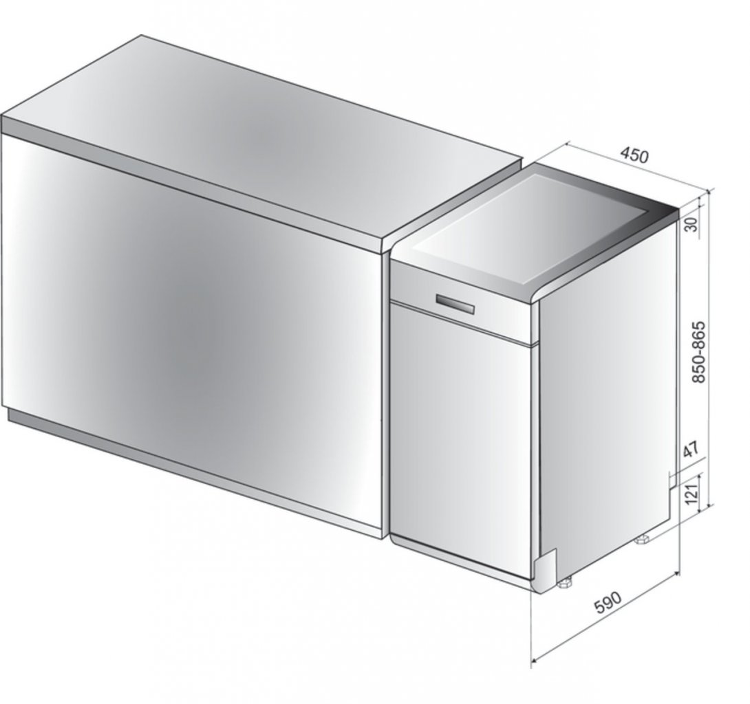 Whirlpool WSFO 3O23 PF X Umývačka