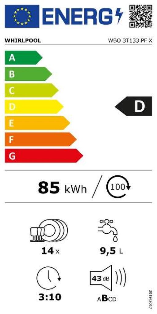 Whirlpool WBO 3T133 PF X Umývačka