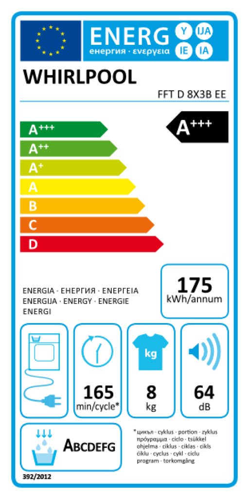 Whirlpool FFT D 8X3B EE Sušička