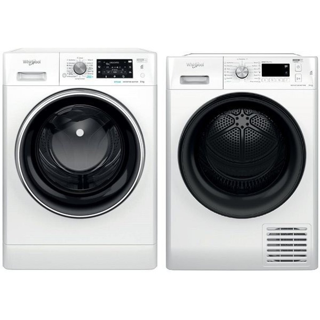 Whirlpool SET 6 FFD 9458 BCV EE + FFT M11 9X2BY EE Set práčka+sušička