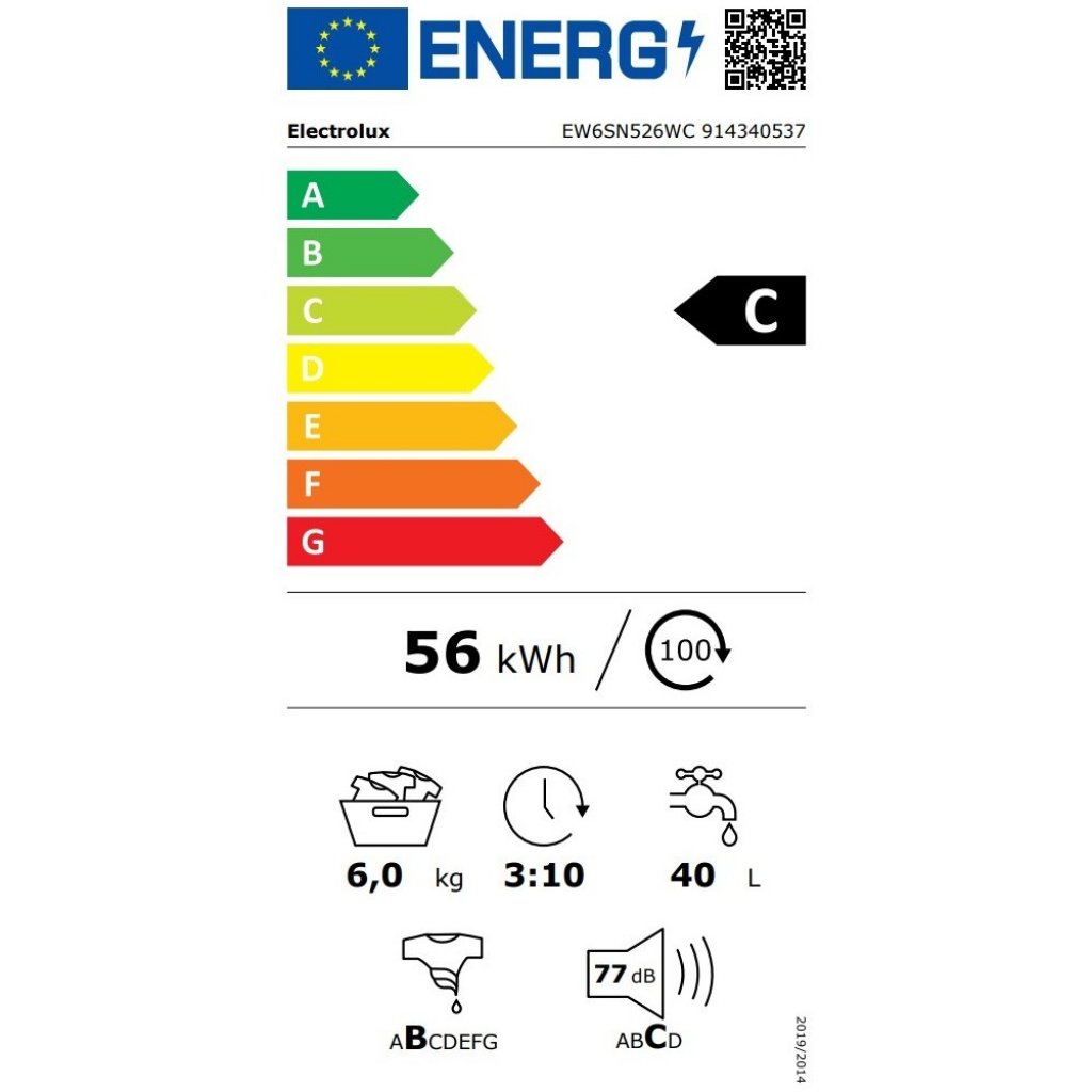 Electrolux EW6SN1526WC Práčka