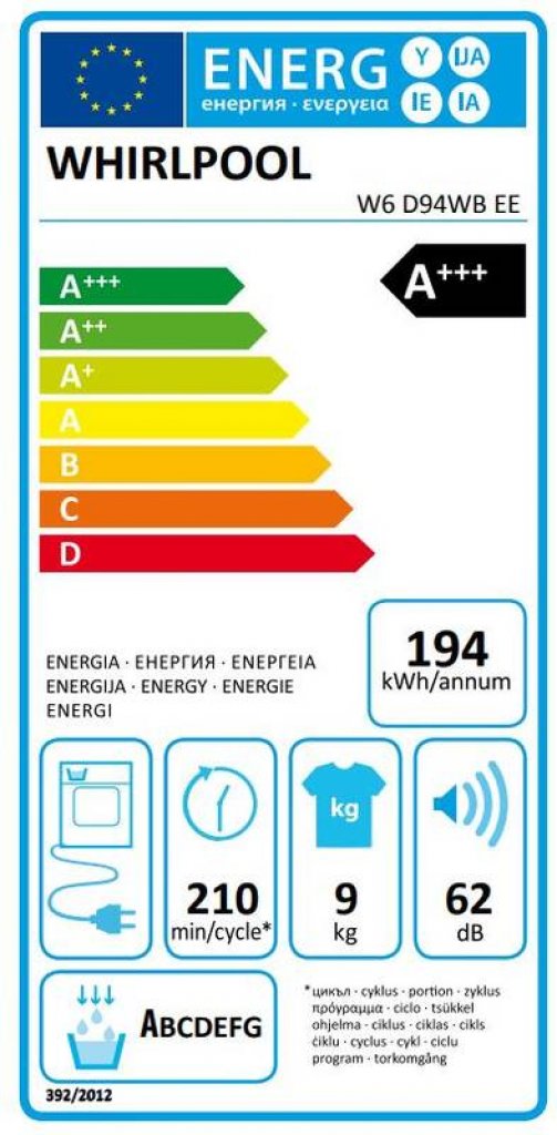 Whirlpool W6 D94WB EE Sušička