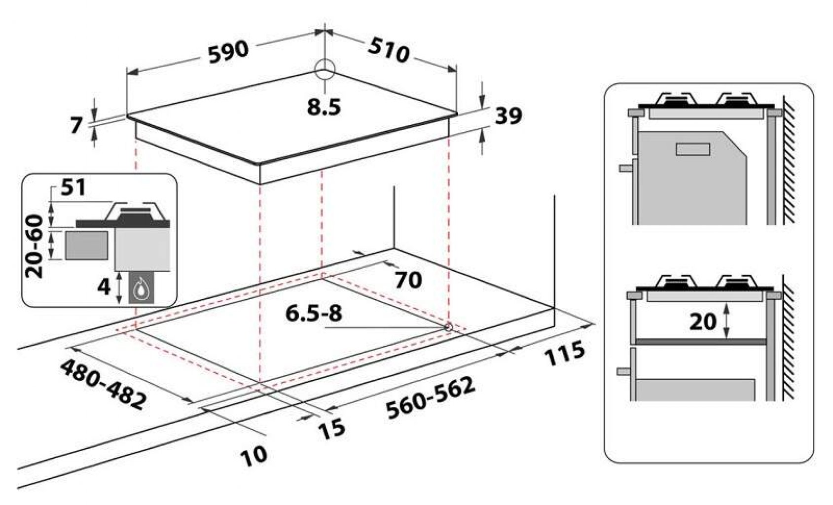 Whirlpool GMA6422/IX Varná doska