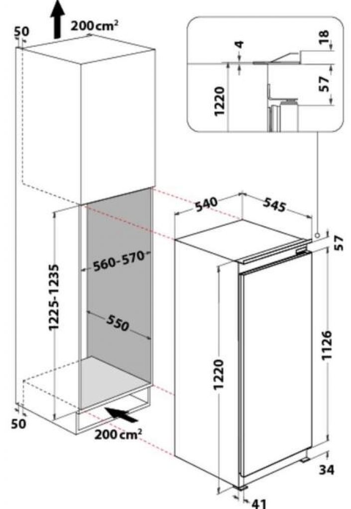 Whirlpool ARG 7181 Chladnička