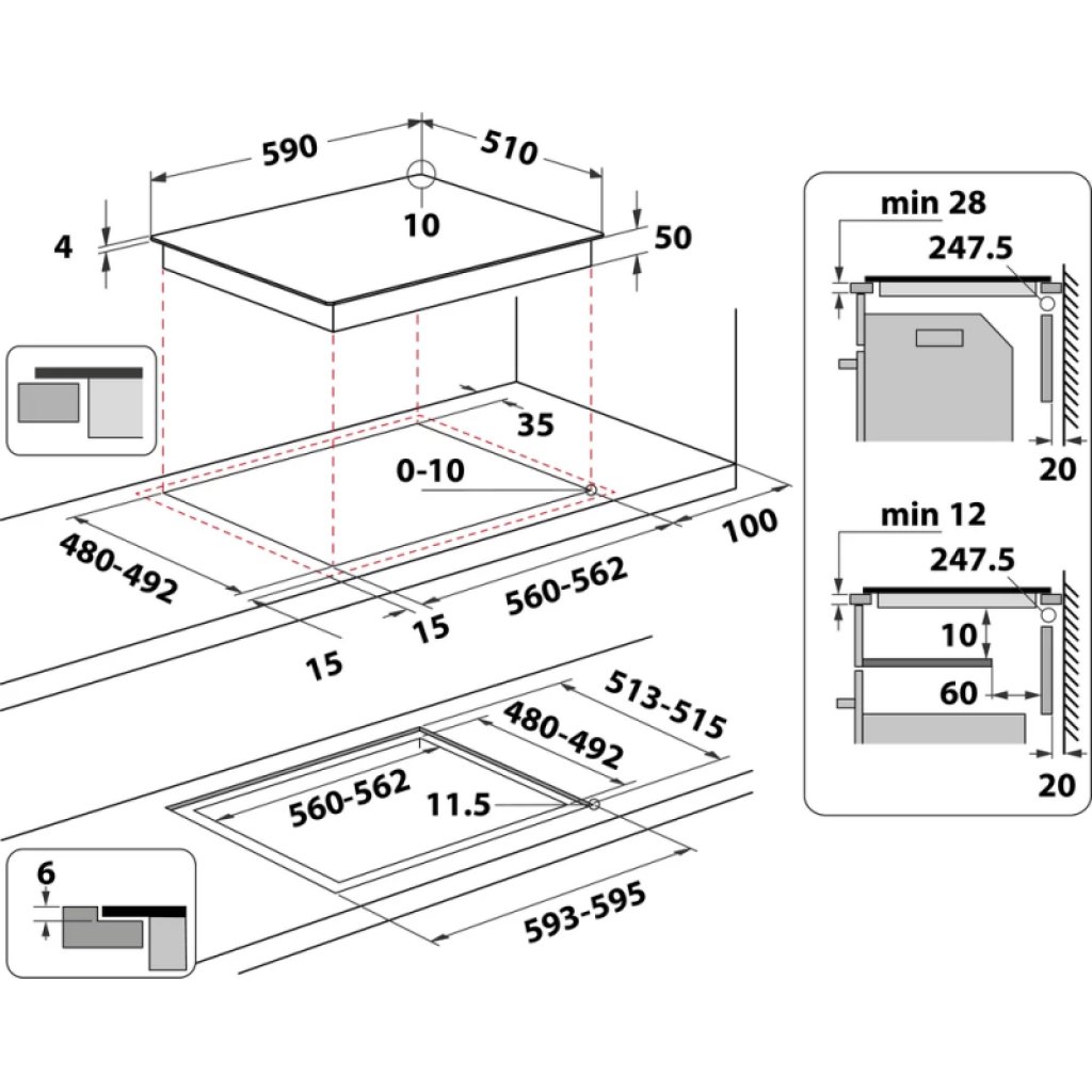 Whirlpool WL S7260 NE Varná doska