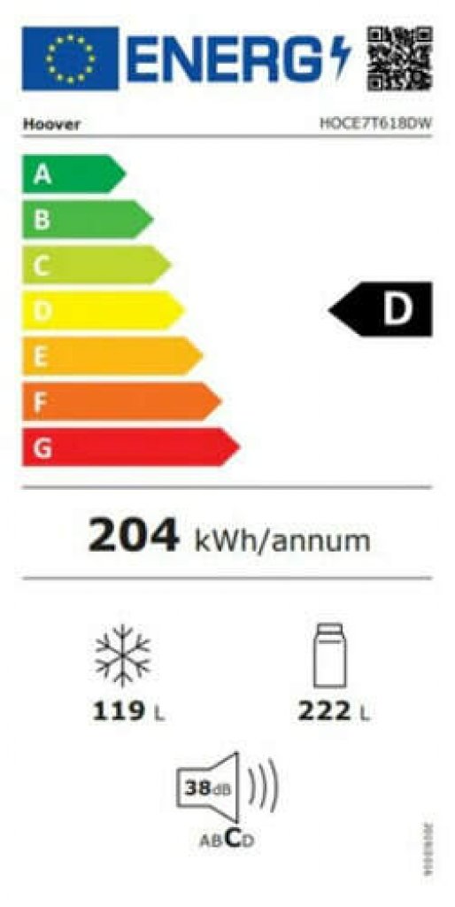 Hoover HOCE7T618DW Chladnička