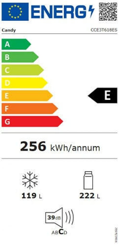 Candy CCE3T618ES Chladnička