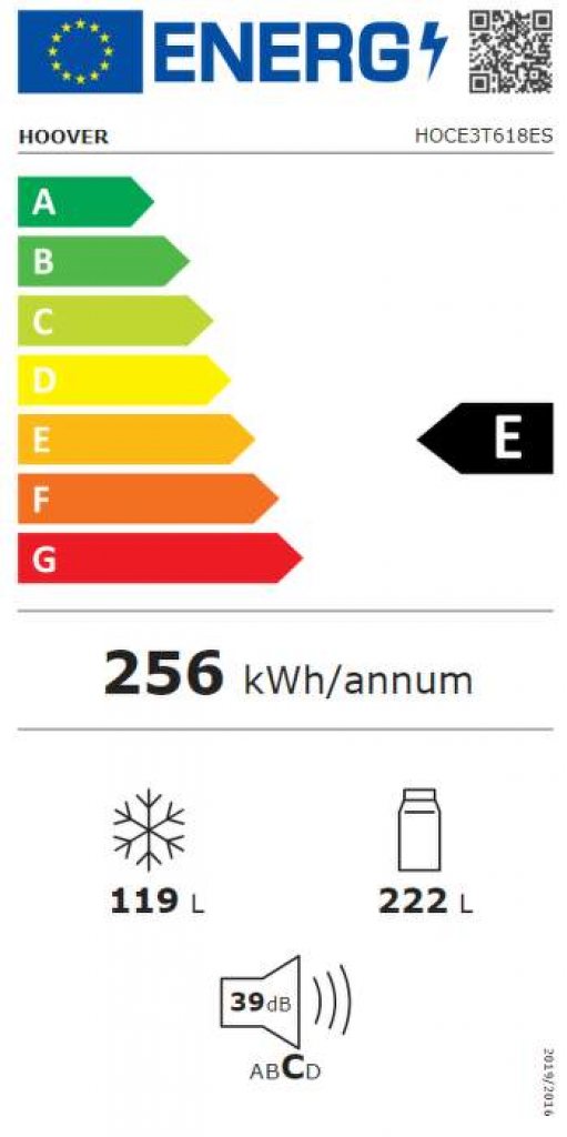 Hoover HOCE3T618ES Chladnička