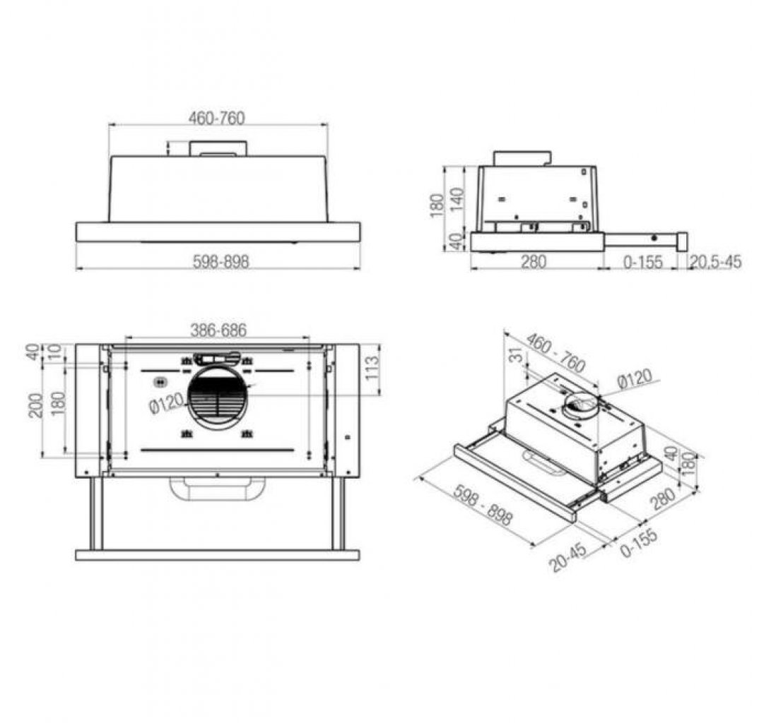 Whirlpool AKR 747 IX/1 Odsávač pár