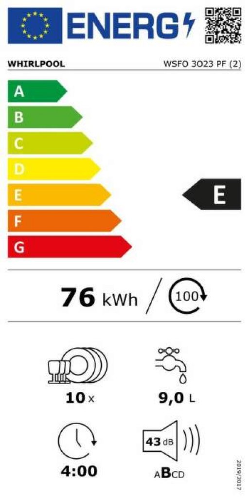 Whirlpool WSFO 3O23 PF Umývačka