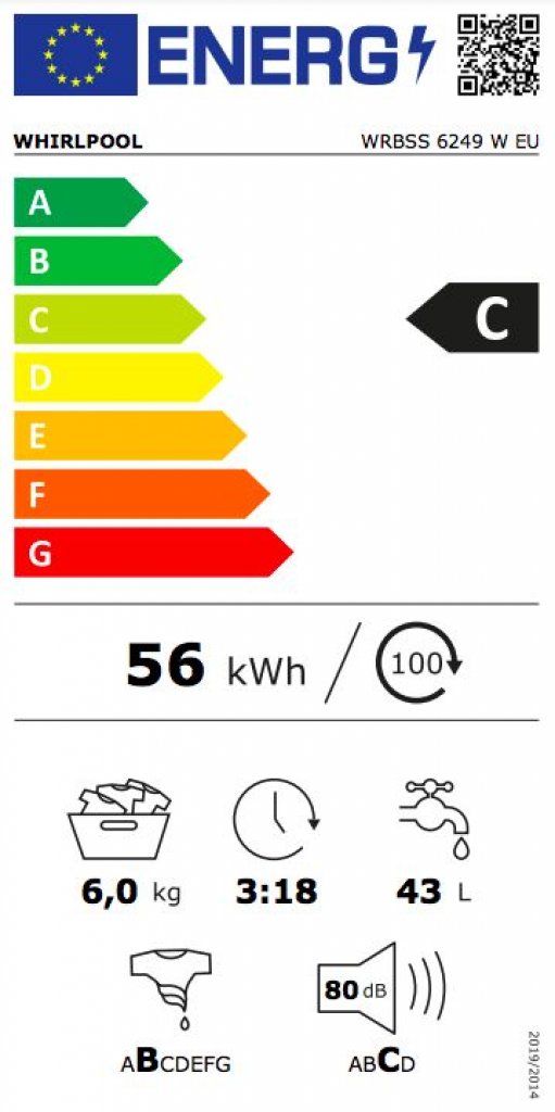 Whirlpool WRBSS 6249 W EU Práčka