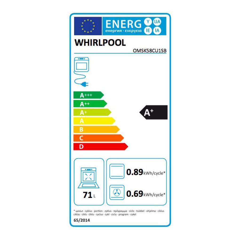 Whirlpool OMSK58CU1SB Rúra