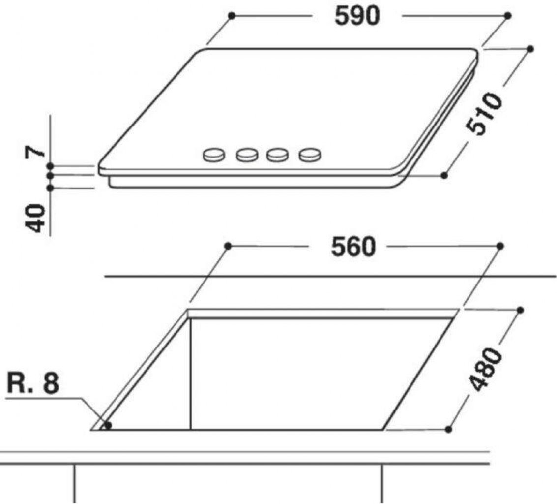 Whirlpool GMF 6412/IX Varná doska