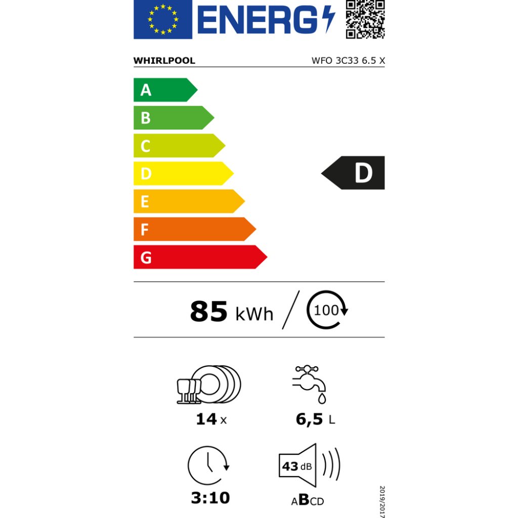 Whirlpool WFO 3C33 6.5 X Umývačka