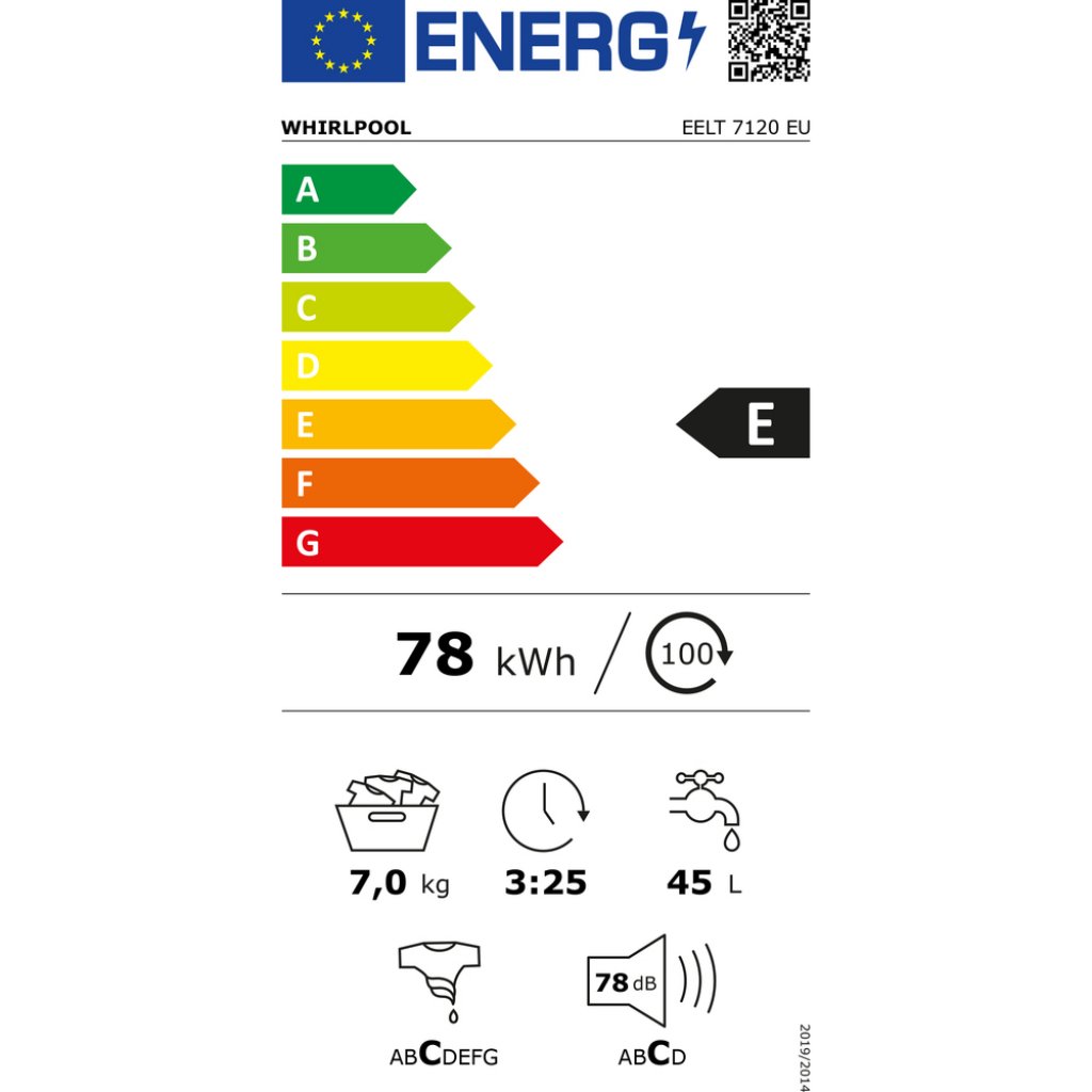 Whirlpool EELT 7120EU Práčka