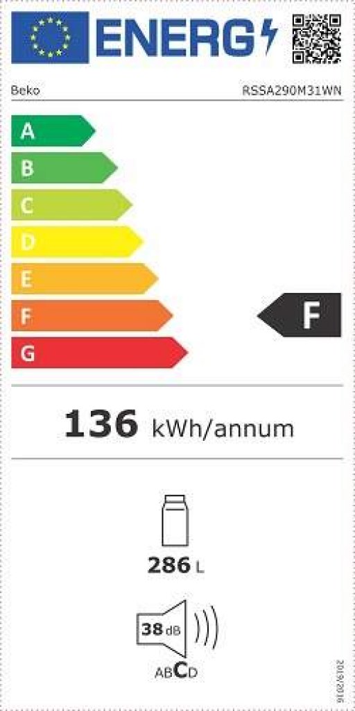 Beko RSSA290M31WN Chladnička