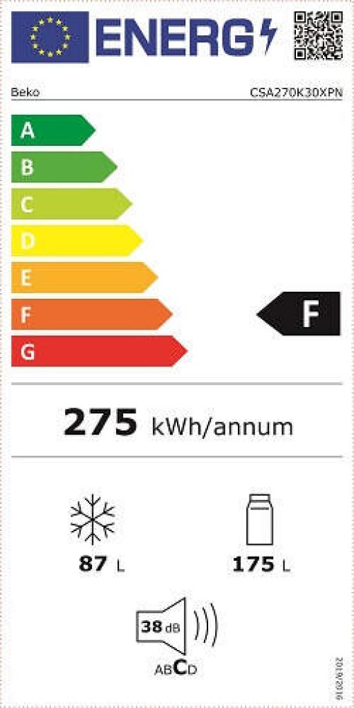 Beko CSA270K30XPN Chladnička