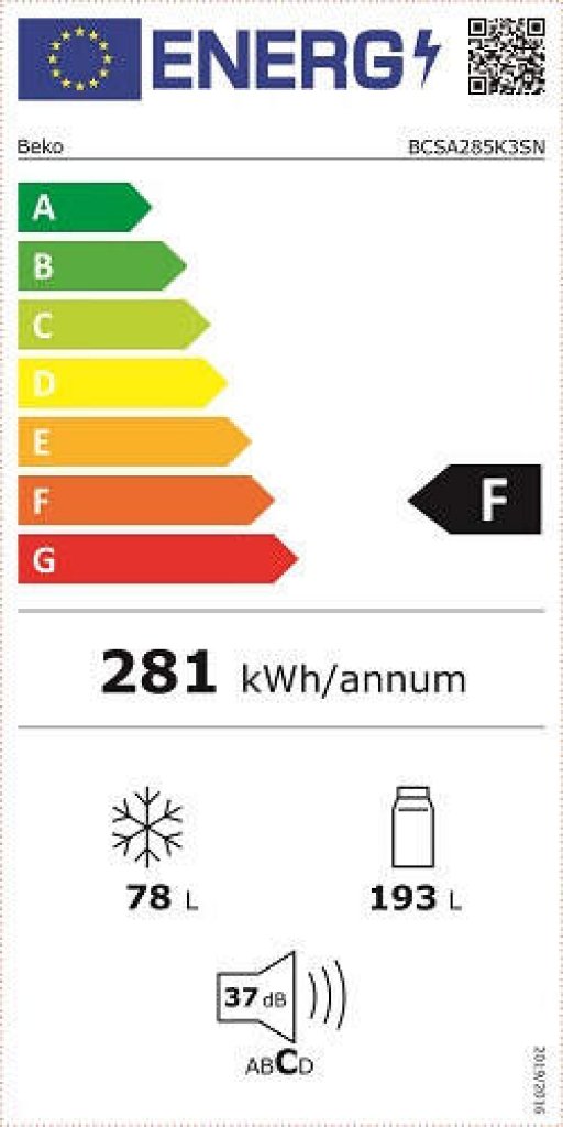 Beko BCSA285K3SN Chladnička