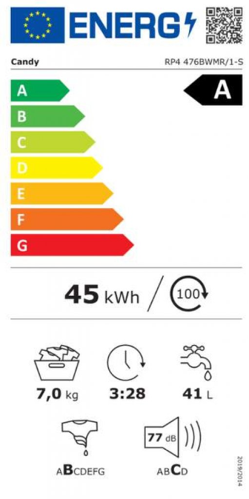 Candy RP4 476BWMR/1-S Práčka