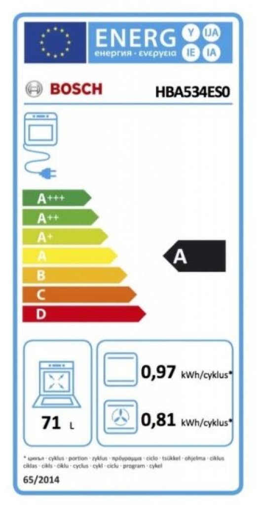 Bosch HBA534ES0 Rúra