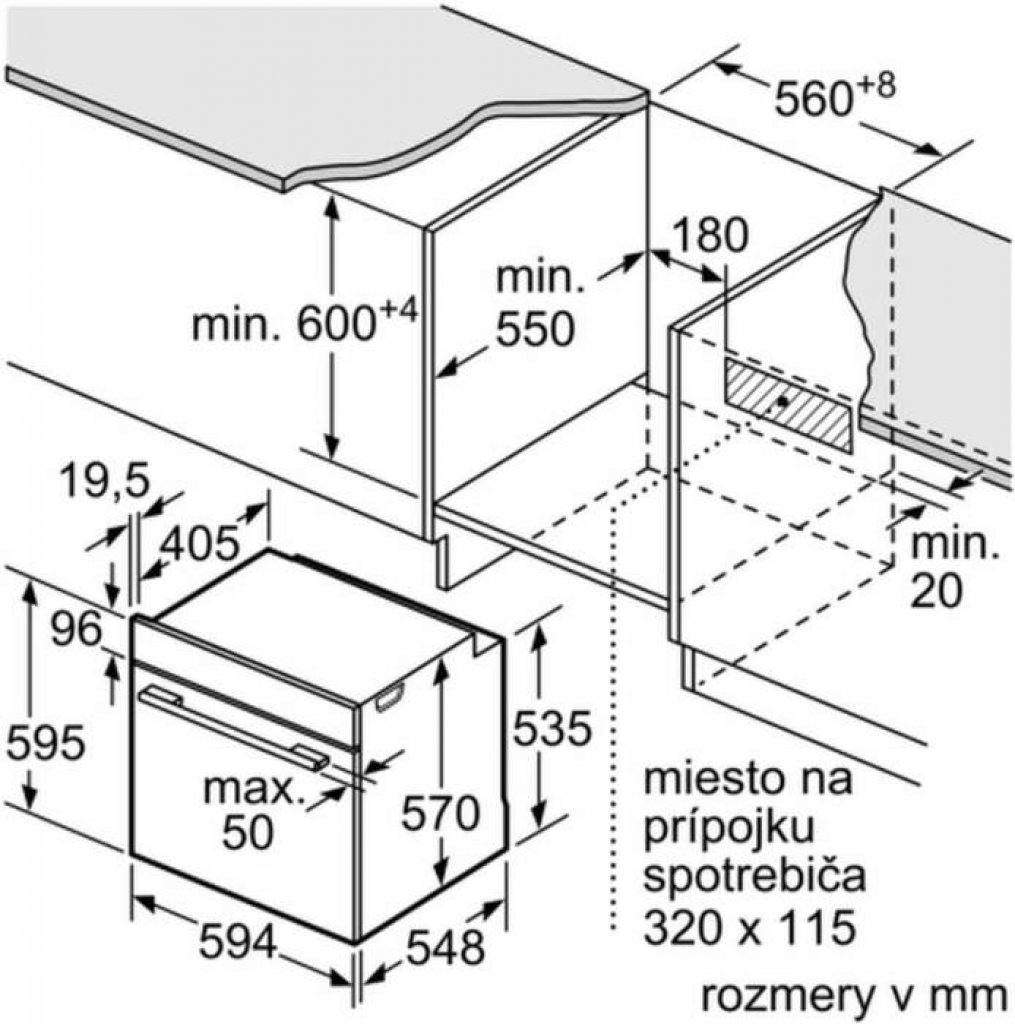 Bosch HBA534ES0 Rúra