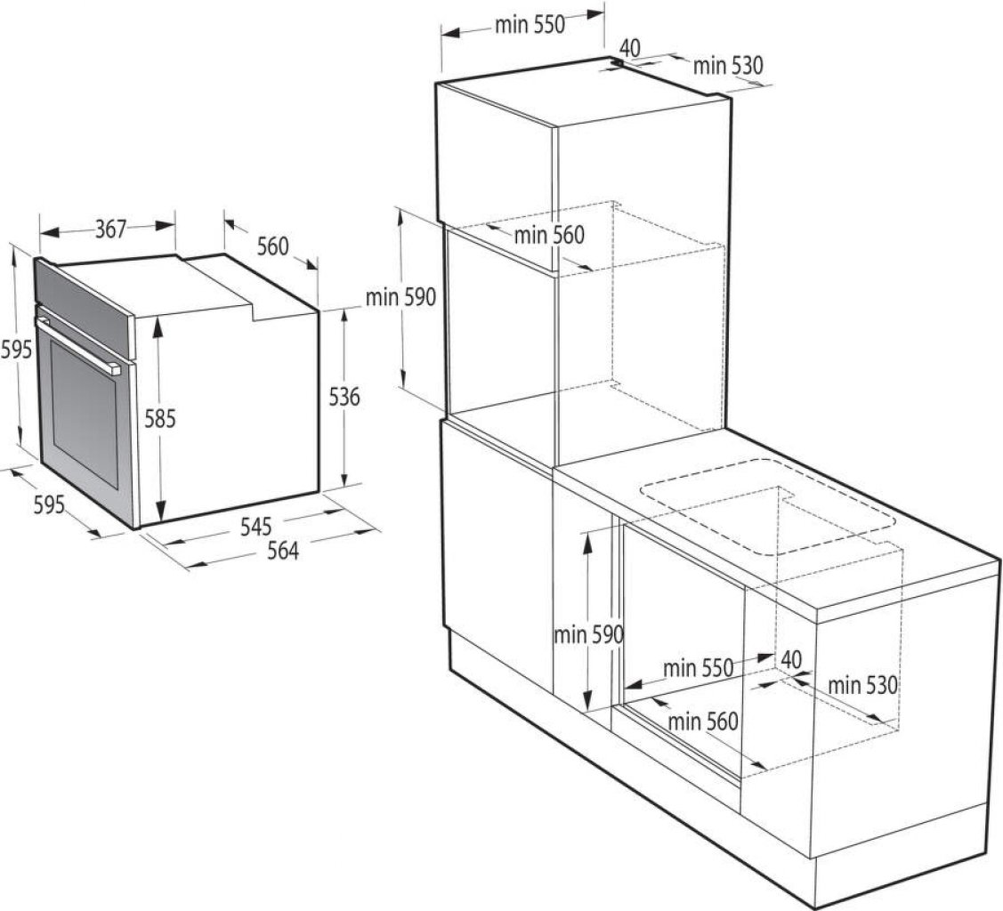 Gorenje BO6735E05B Rúra