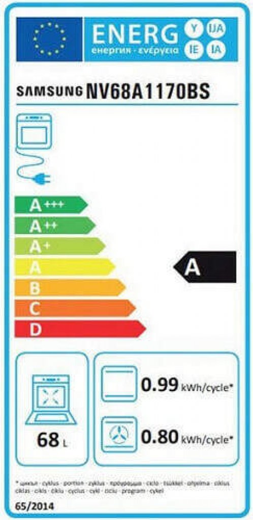 Samsung NV68A1170BS/OL Rúra