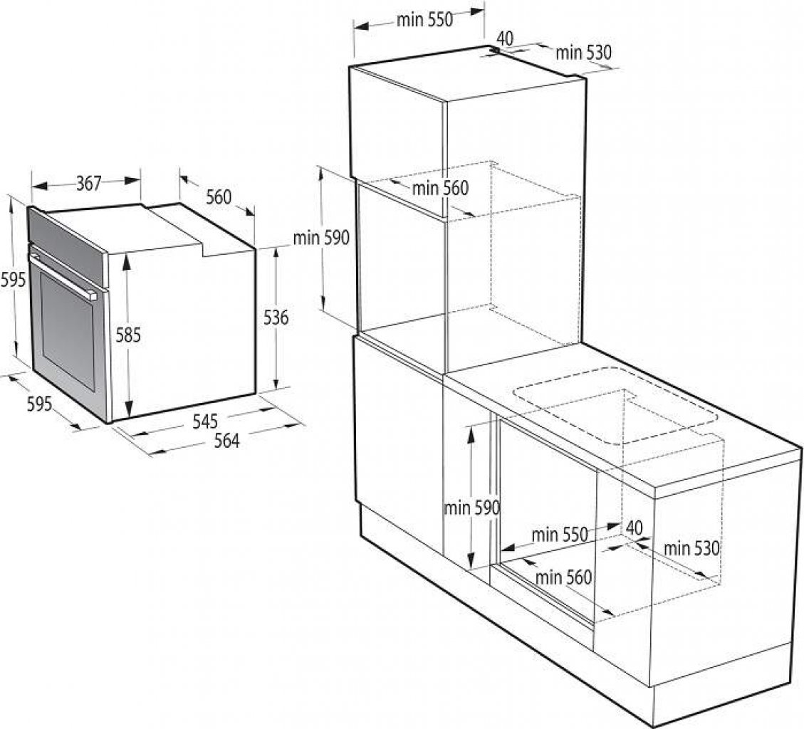 Gorenje GBF22ILPMF Rúra