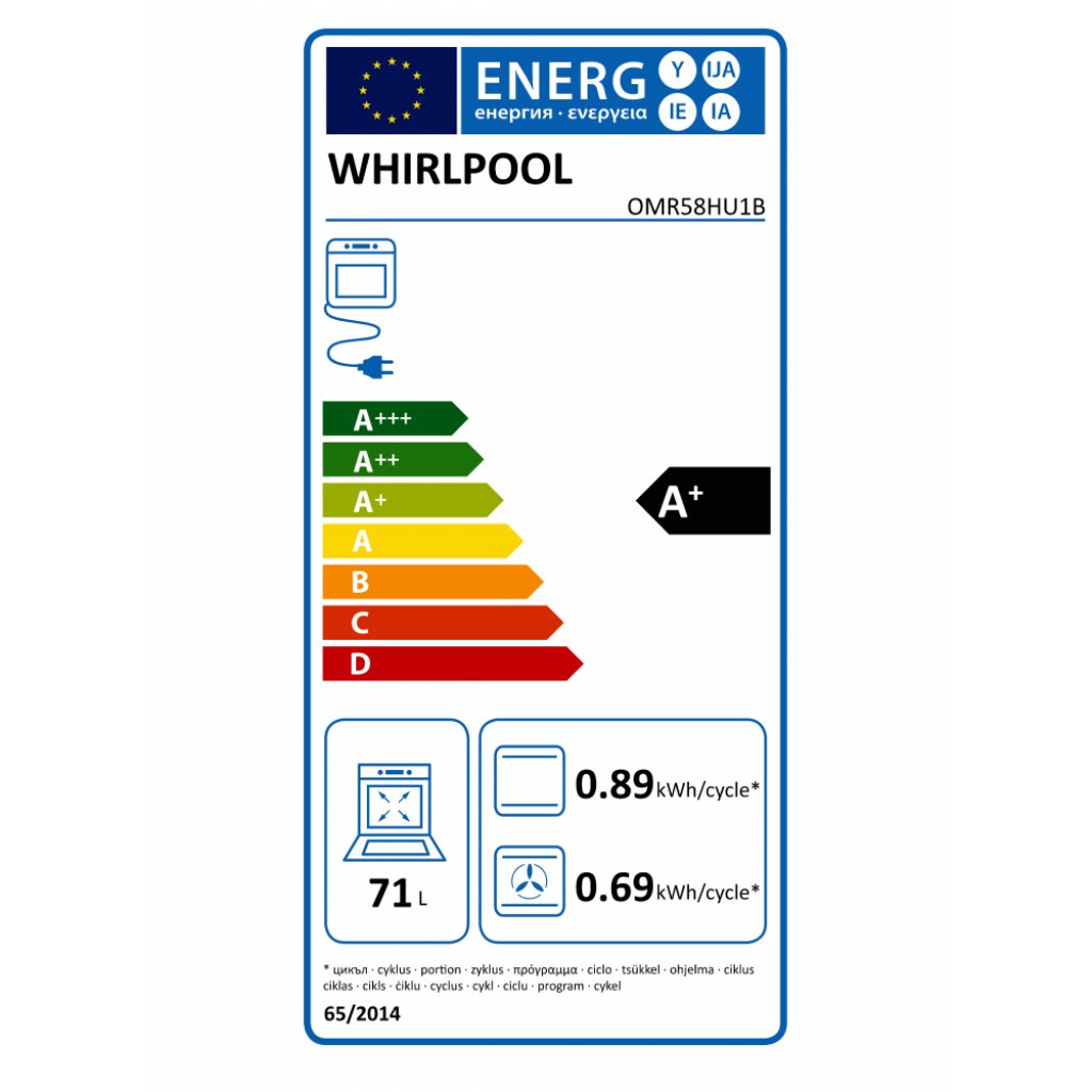 Whirlpool OMR58HU1B Rúra