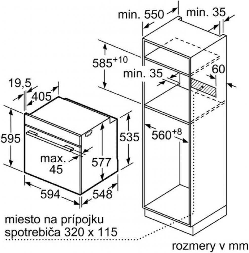 Bosch HBG635BB1 Rúra