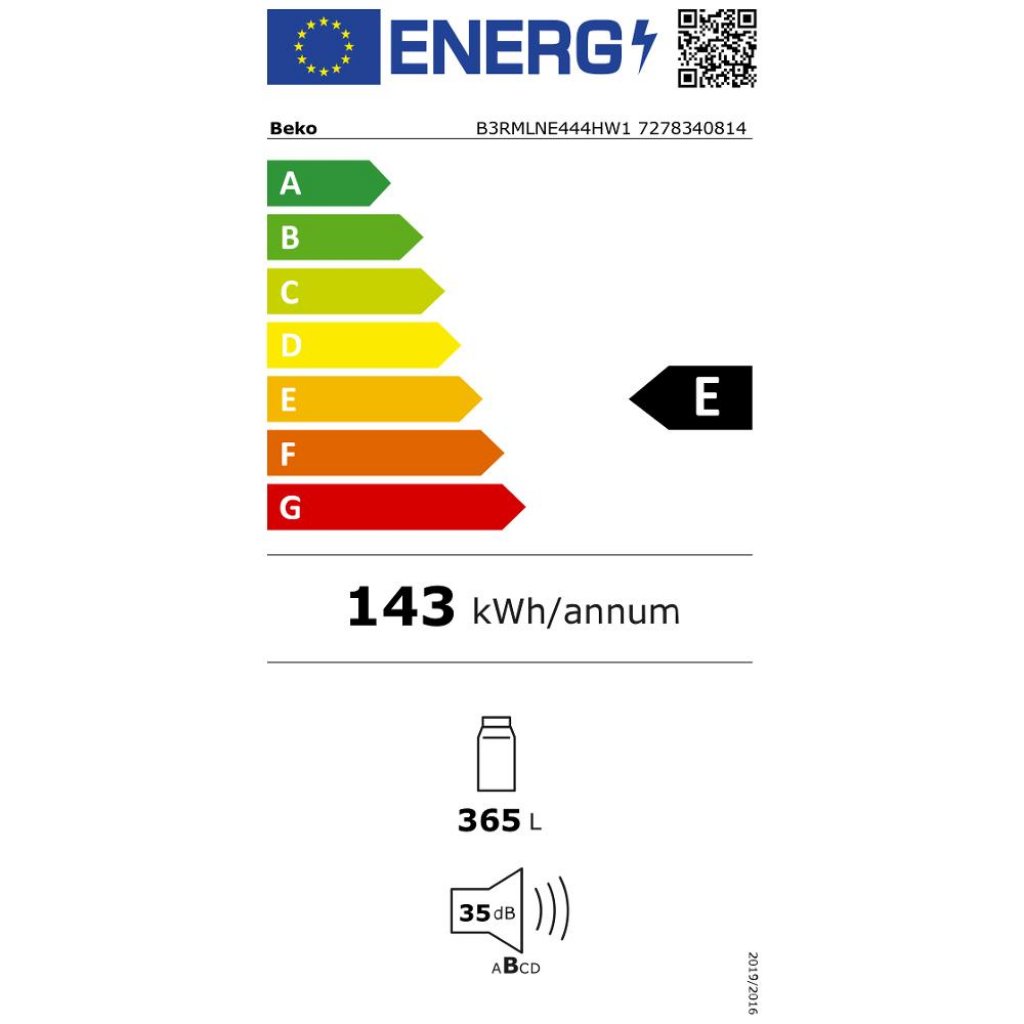 Beko B3RMLNE444HW1 Chladnička