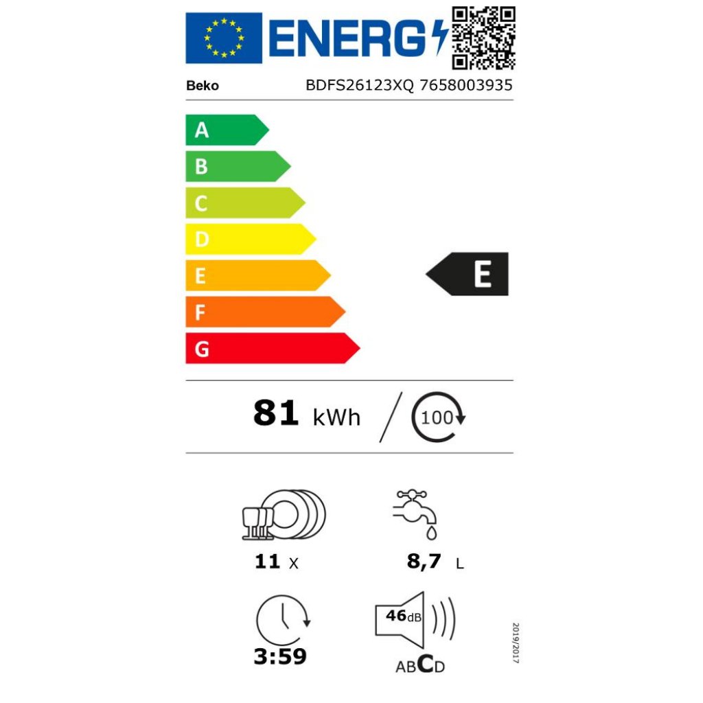 Beko BDFS26121XQ Umývačka