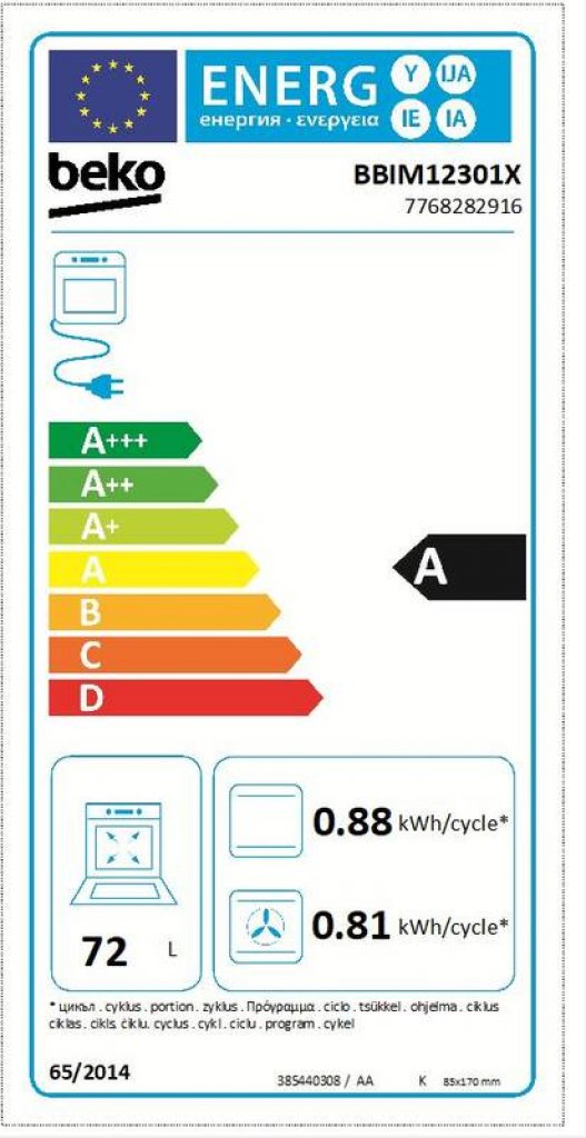 Beko BBIM12301X Rúra