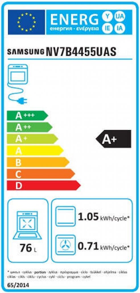 Samsung NV7B4455UAS/U3 Rúra