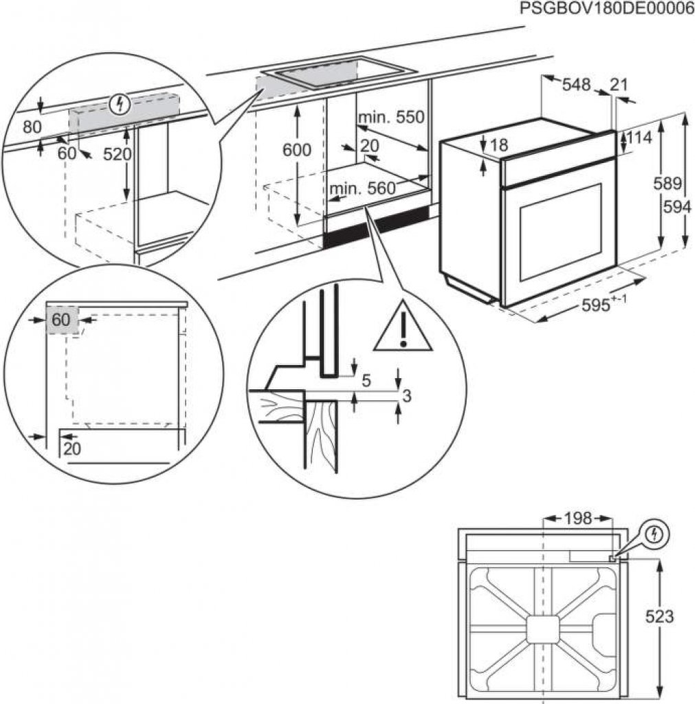 Electrolux EOF3H70V Rúra