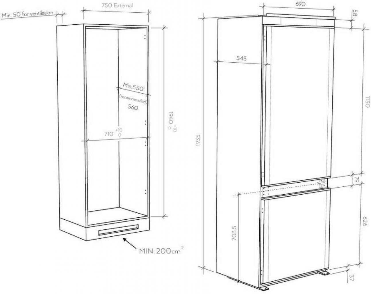 Candy CBT7719FW Chladnička