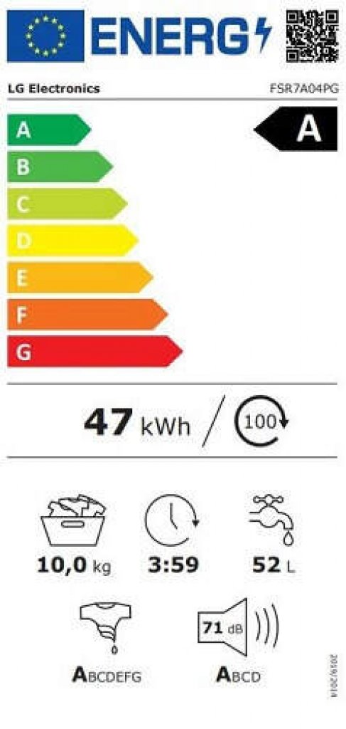 LG FSR7A04PG Práčka