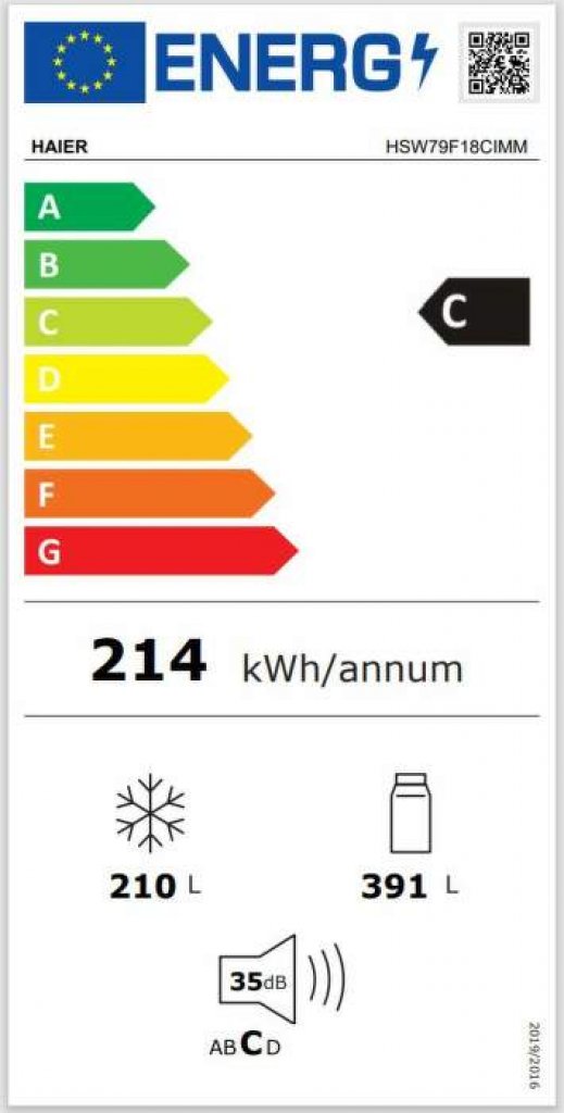 Haier HSW79F18CIMM Chladnička