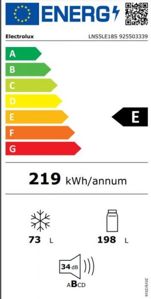 Electrolux LNS5LE18S Chladnička