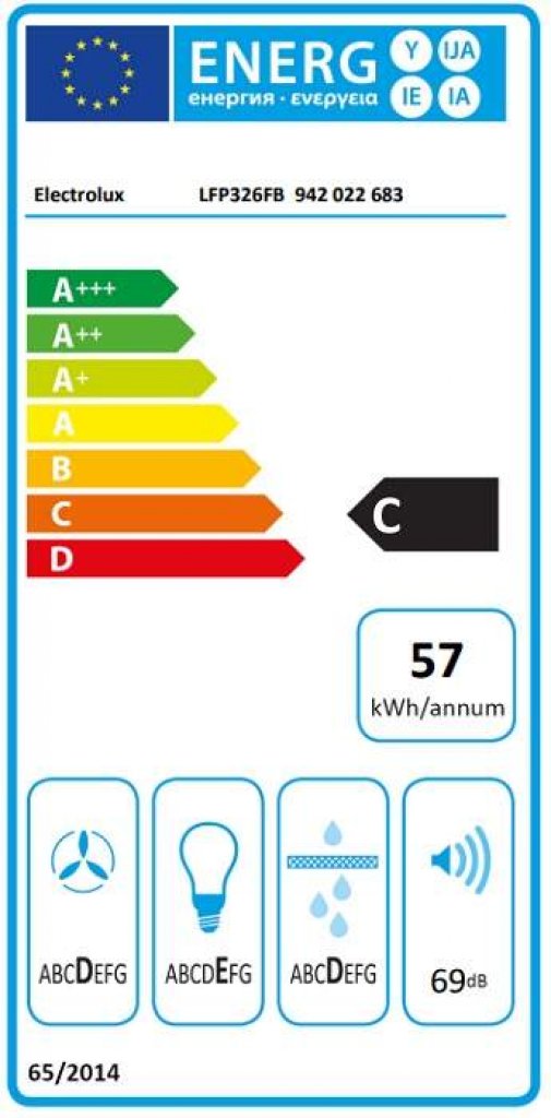 Electrolux LFP326FB Odsávač pár