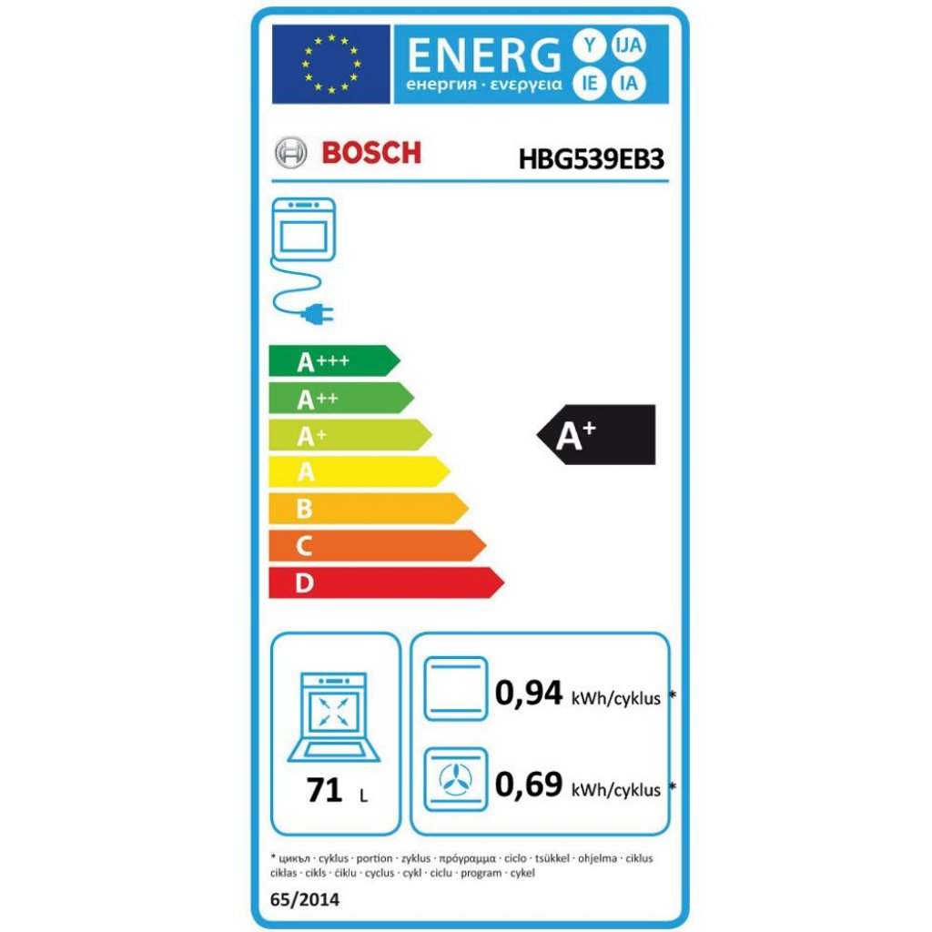Bosch HBG539EB3 Rúra