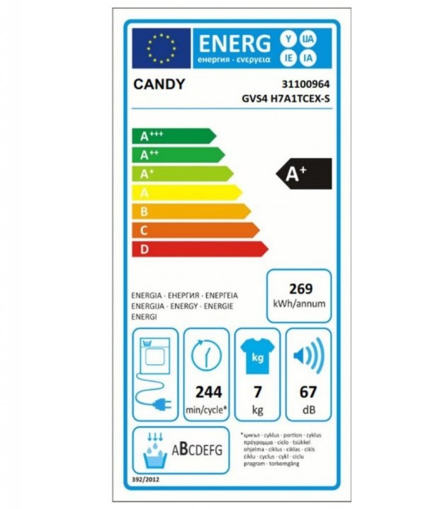 Candy GVS4 H7A1TCEX-S Sušička