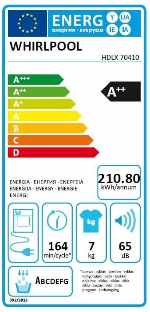 Whirlpool HDLX 70410 Sušička