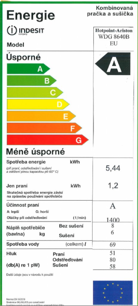 Hotpoint  WDG 8640B EU Práčka
