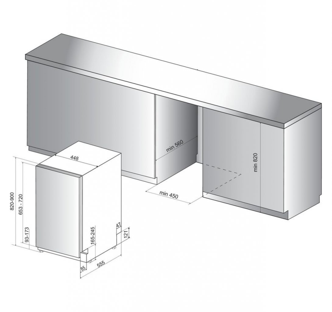 Whirlpool WSIC 3M17 Umývačka