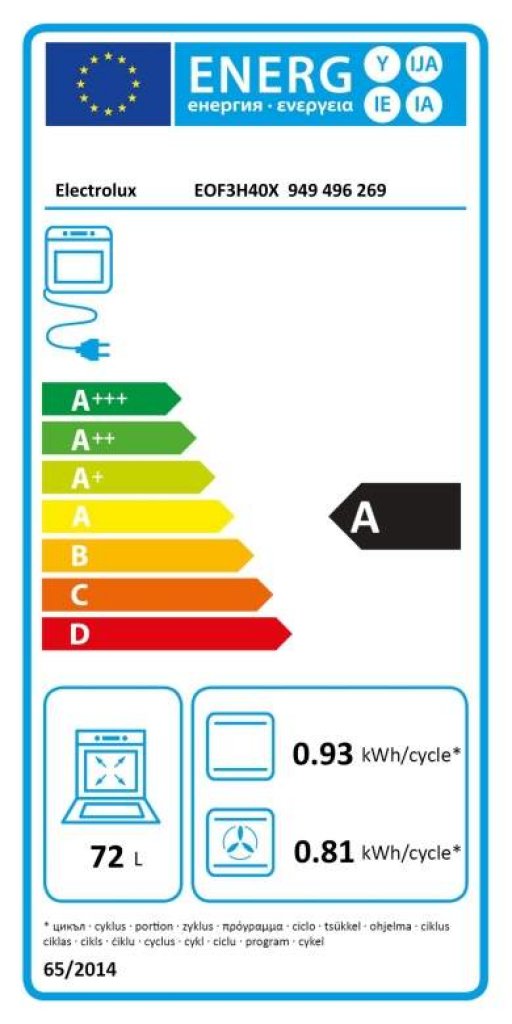 Electrolux EOF3H40X Rúra