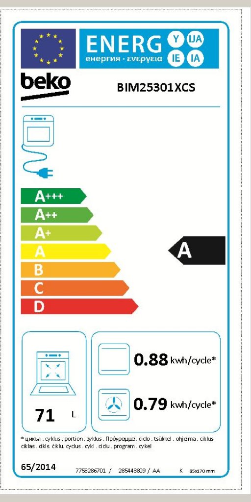 Beko BIM25301XCS Rúra