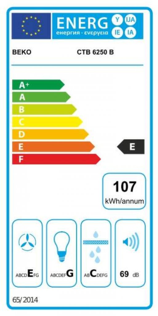 Beko CTB 6250 B Odsávač pár