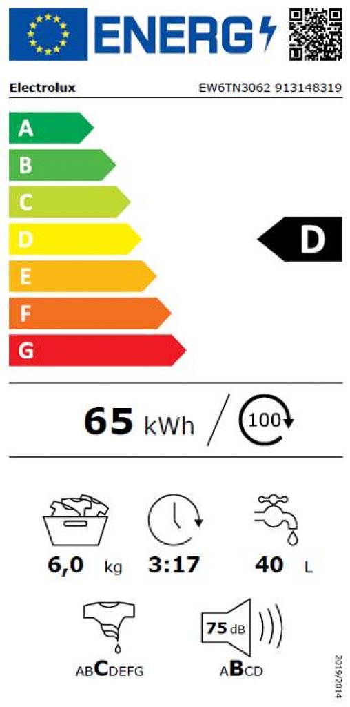 Electrolux EW6TN3062 Práčka